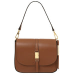 Sac bandoulière en cuir Nausica TL141598 - Cognac - Tuscany Leather