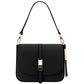 Sac bandoulière en cuir Nausica TL141598 - Noir Tuscany Leather