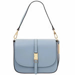 Sac Bandoulière en Cuir Bleu céleste – NAUSICA TL141598 Tuscany Leather
