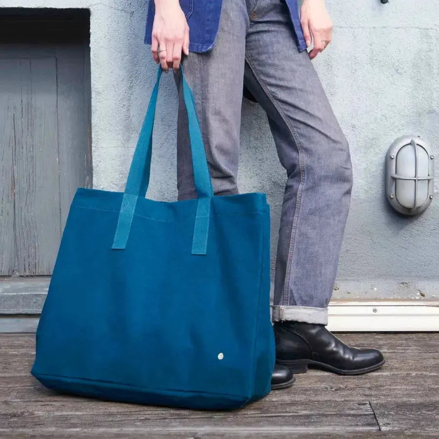 Sac Cabas Bleu en Coton Bio Iona Orage La Cerise sur le Gâteau