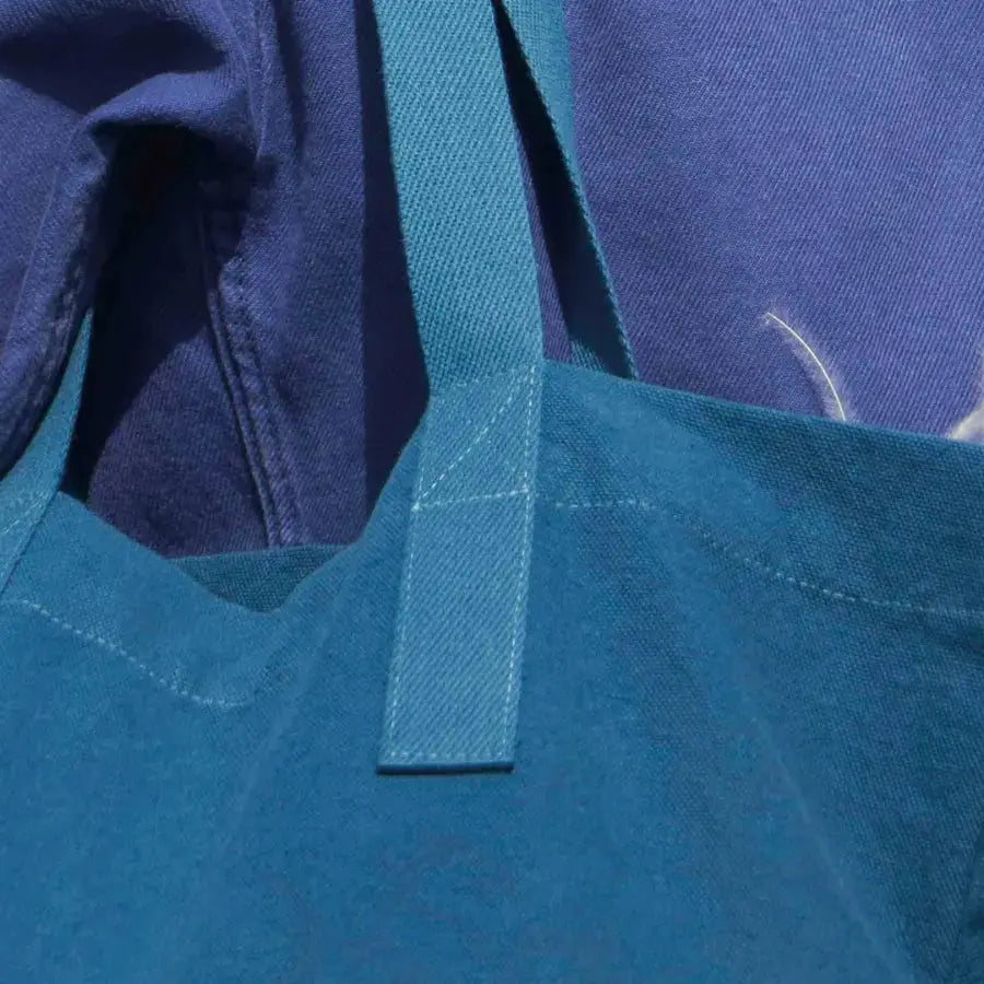 Sac Cabas Bleu en Coton Bio Iona Orage La Cerise sur le Gâteau