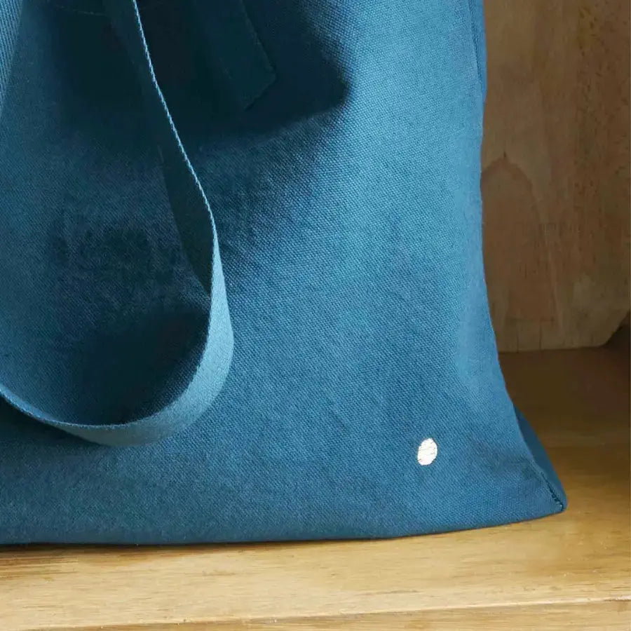 Sac Cabas Bleu en Coton Bio Iona Orage La Cerise sur le Gâteau