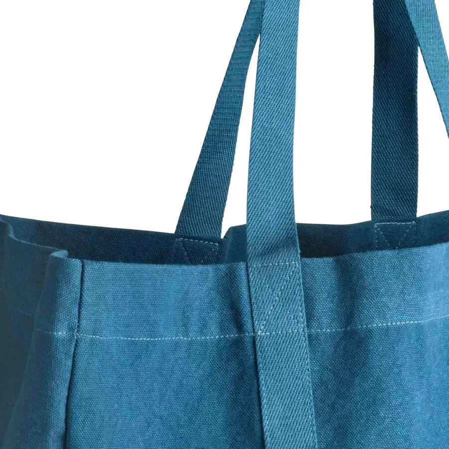 Sac Cabas Bleu en Coton Bio Iona Orage La Cerise sur le Gâteau