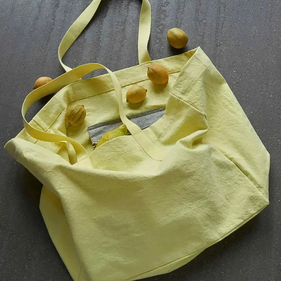 Sac Cabas Jaune Iona Sunshine en Coton Bio La Cerise sur le Gâteau