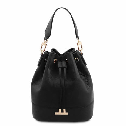 Sac Seau Pour Femme en Cuir - TL Bag TL142146 - noir - Tuscany Leather