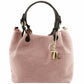 Sac Shopping en Cuir Imprimé Tressé - Rose nude -TL KEYLUCK TL141573 Tuscany Leather