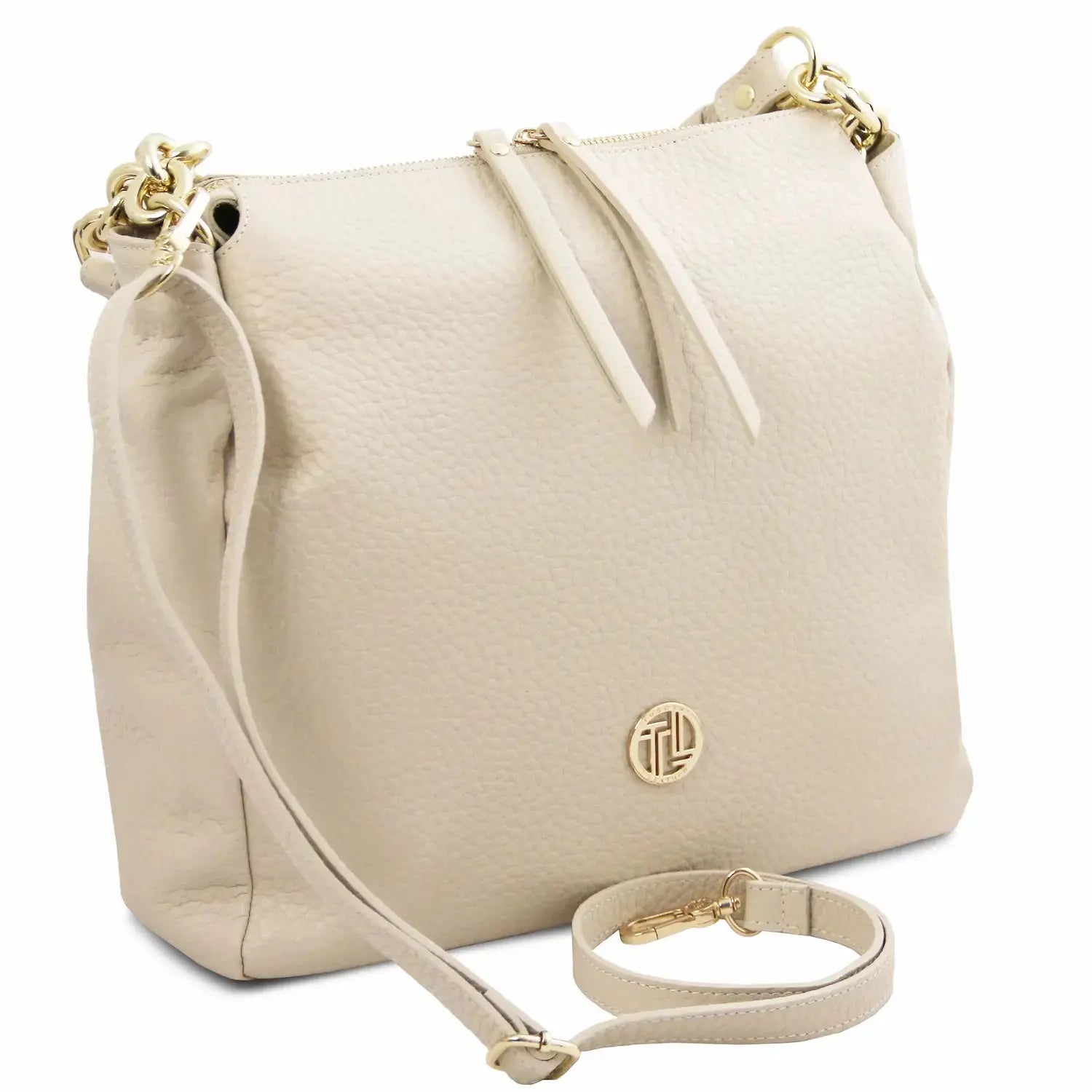 Sac Shopping en Cuir Souple - Amy TL142385 - beige - Tuscany Leather