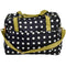 Sac Voyage coton bio - Mia Caviar Noir à Pois Blancs 30x42x20