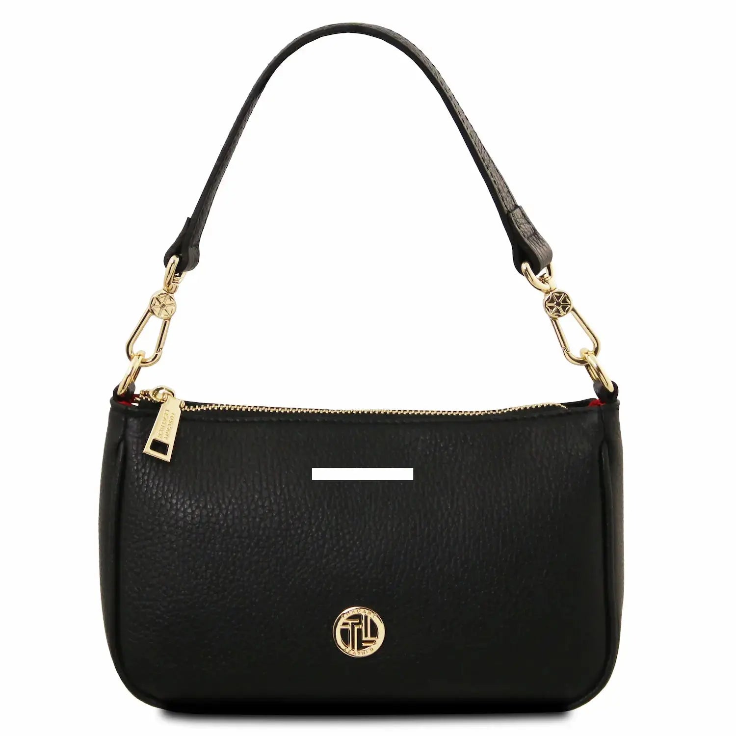 Sac à Main en Cuir Grainé Femme - Parfait TL142559 - coloris noir personnalisable  - Tuscany Leather