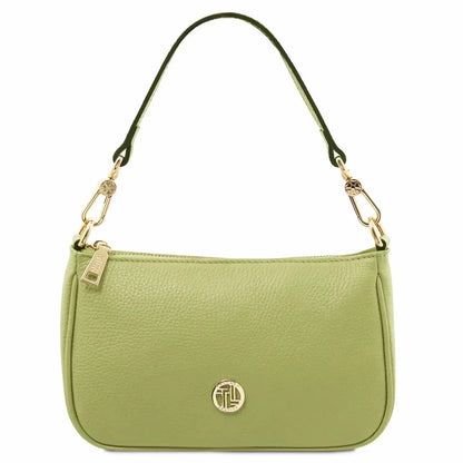 Sac à Main en Cuir Grainé Femme – Parfait Vert Lime - TL142559 Tuscany Leather