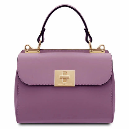 Sac à Main en Cuir Lilas– ARMONIA TL142286 - Tuscany Leather