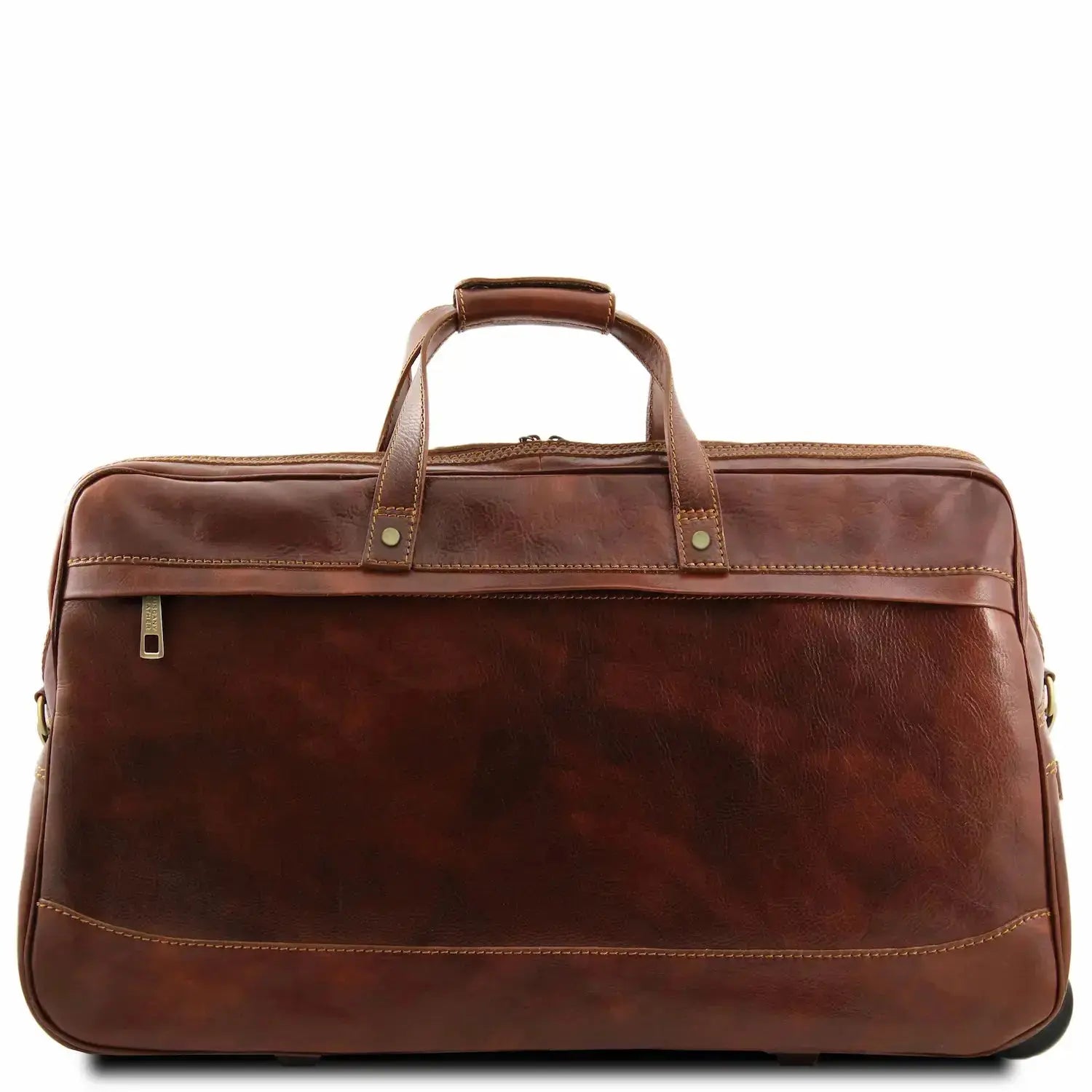 Sac à Roulettes en Cuir - Grand Modèle - Bora Bora TL3067 -marron Tuscany Leather