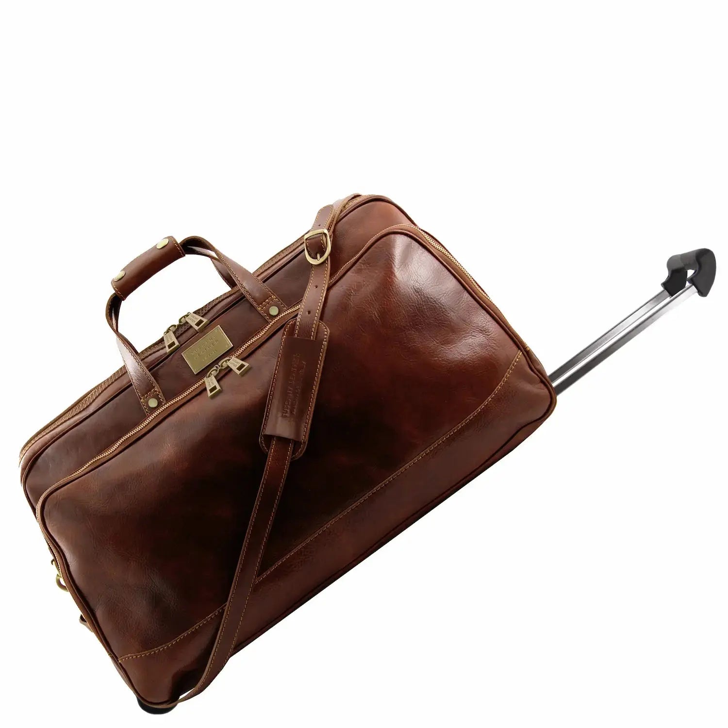 Sac à Roulettes en Cuir - Petit Modèle - Bora Bora TL3065 - marron Tuscany Leather