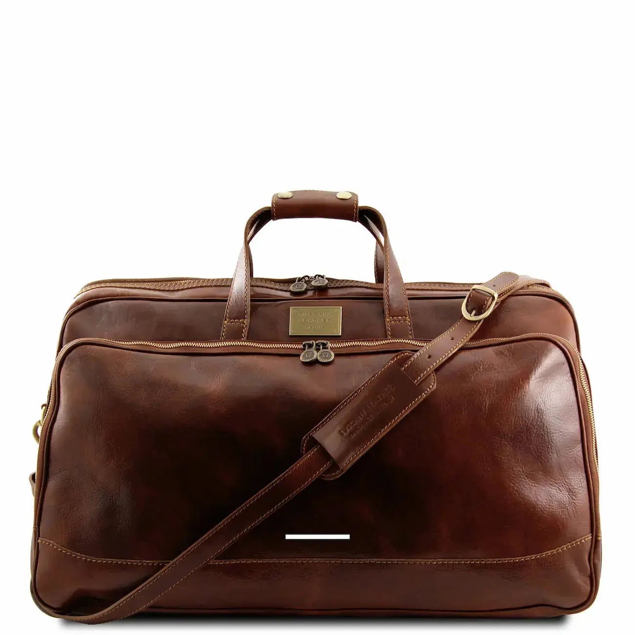 Sac à Roulettes en Cuir - Petit Modèle - Bora Bora TL3065 - marron personnalisable - Tuscany Leather