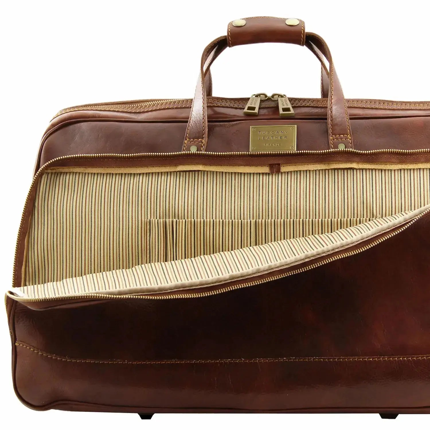 Sac à Roulettes en Cuir - Petit Modèle - Bora Bora TL3065 - marron Tuscany Leather