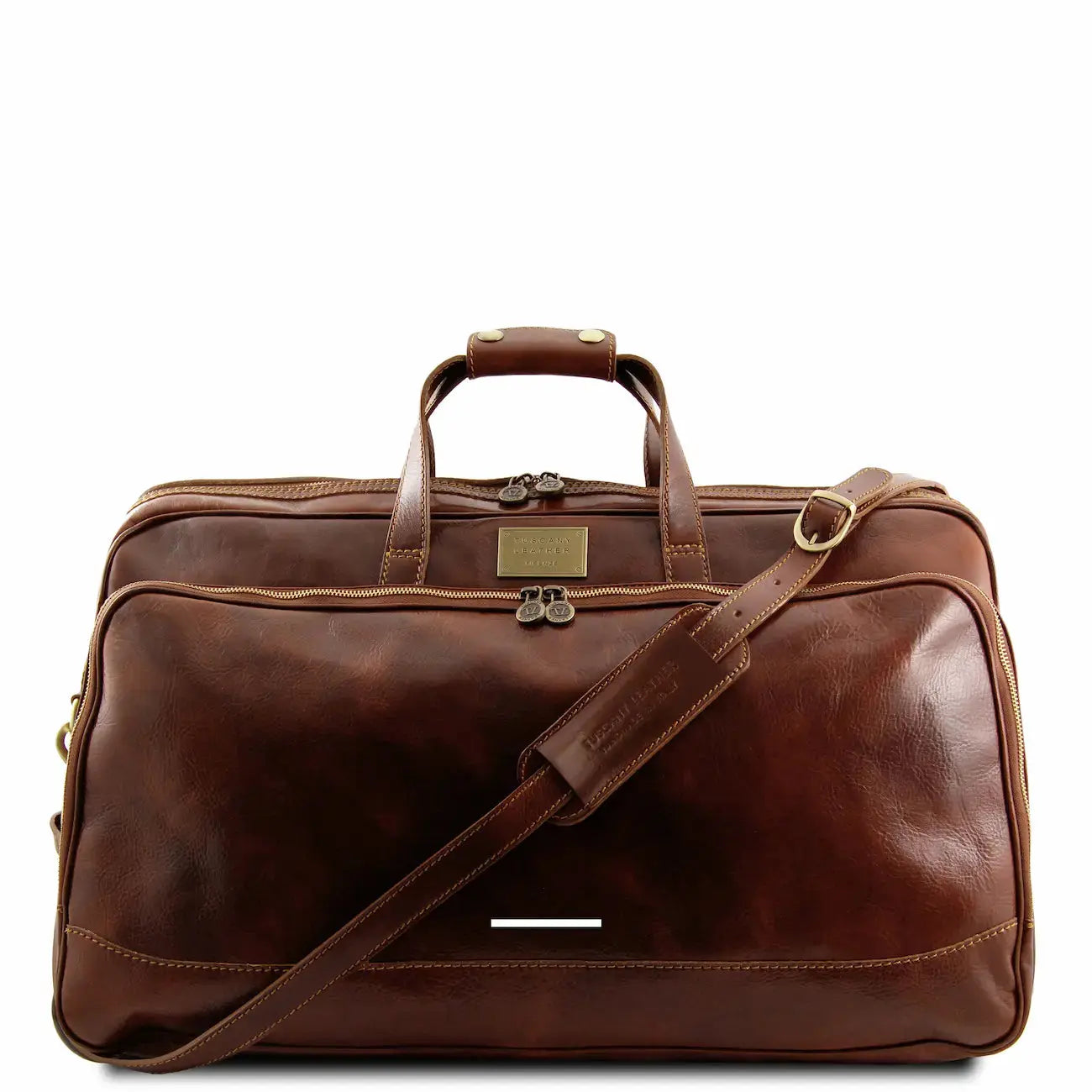 Sac à Roulettes en Cuir - Petit Modèle - Bora Bora TL3065 - personnalisable marron -  Tuscany Leather