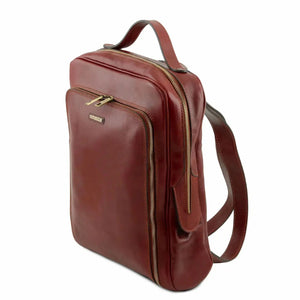 Sac à dos en Cuir Porte Ordinateur - Bangkok TL141793 - marron - Tuscany Leather