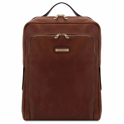 Sac à dos en Cuir Porte Ordinateur - Bangkok TL141793 - marron - Tuscany Leather