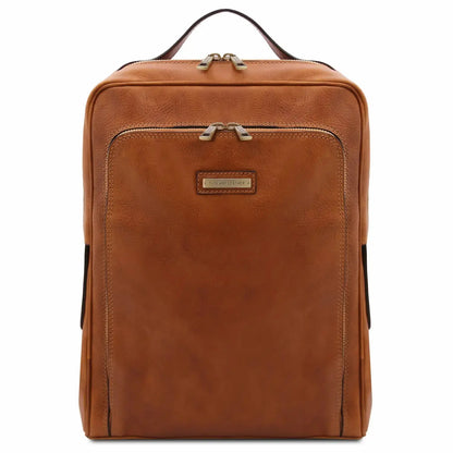 Sac à dos en Cuir Porte Ordinateur - Bangkok TL141793 - naturel - Tuscany Leather