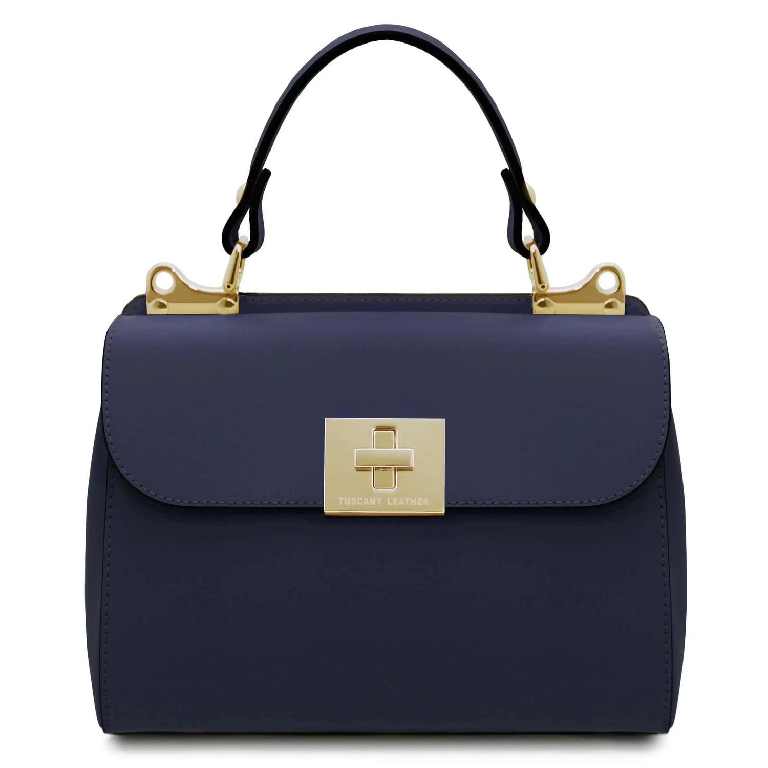 Sac à main en cuir Armonia-TL142286 -bleu  foncé - Tuscany-Leather