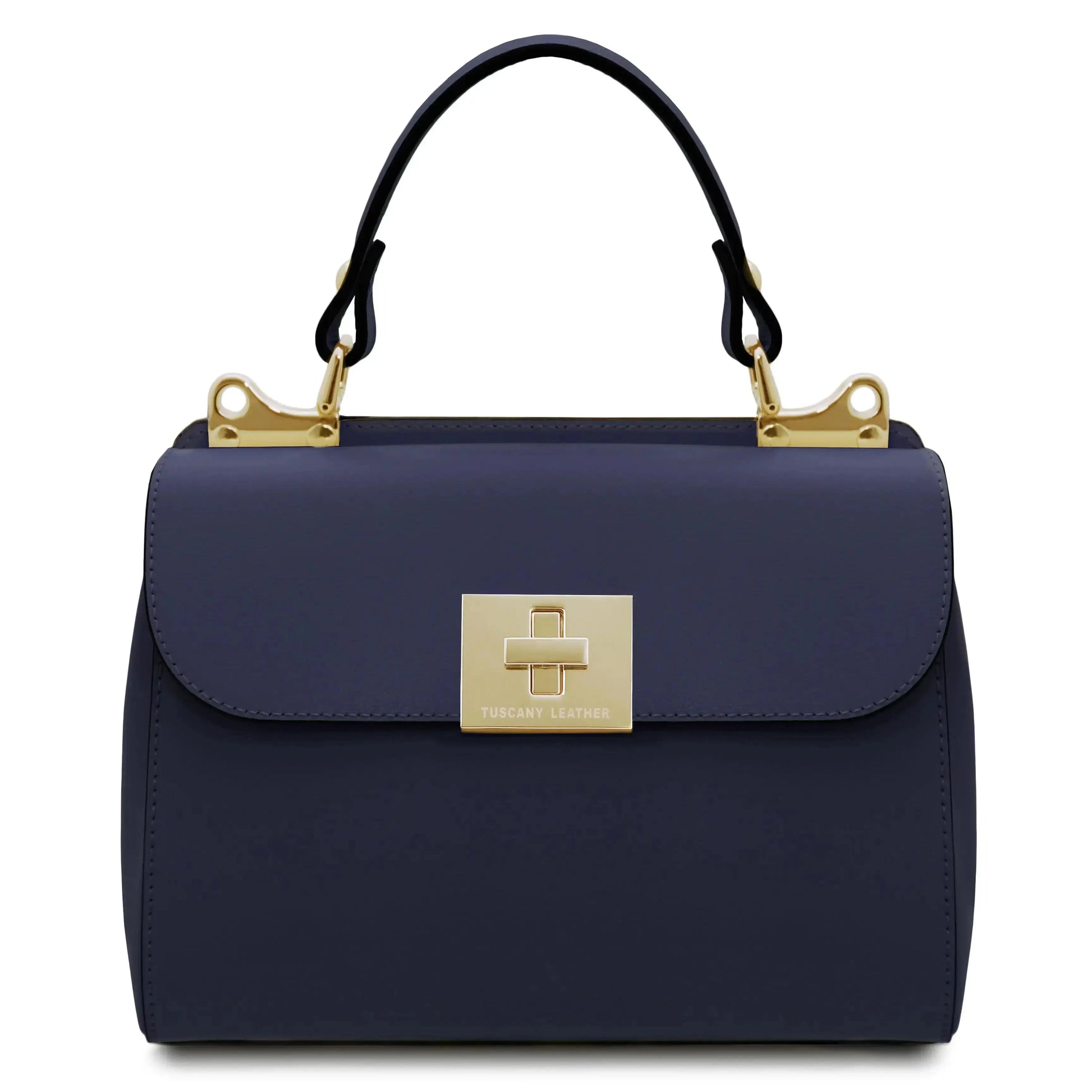 Sac à main en cuir Armonia-TL142286 -bleu  foncé - Tuscany-Leather