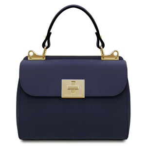 Sac à main en cuir Armonia-TL142286 -bleu  foncé - Tuscany-Leather