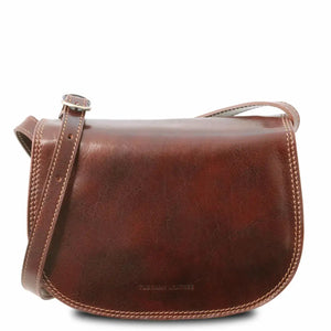 Sac bandoulière en cuir Isabella marron TL9031 Tuscany Leather