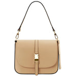 Sac bandoulière en cuir Nausica TL141598 - Champagne Tuscany Leather