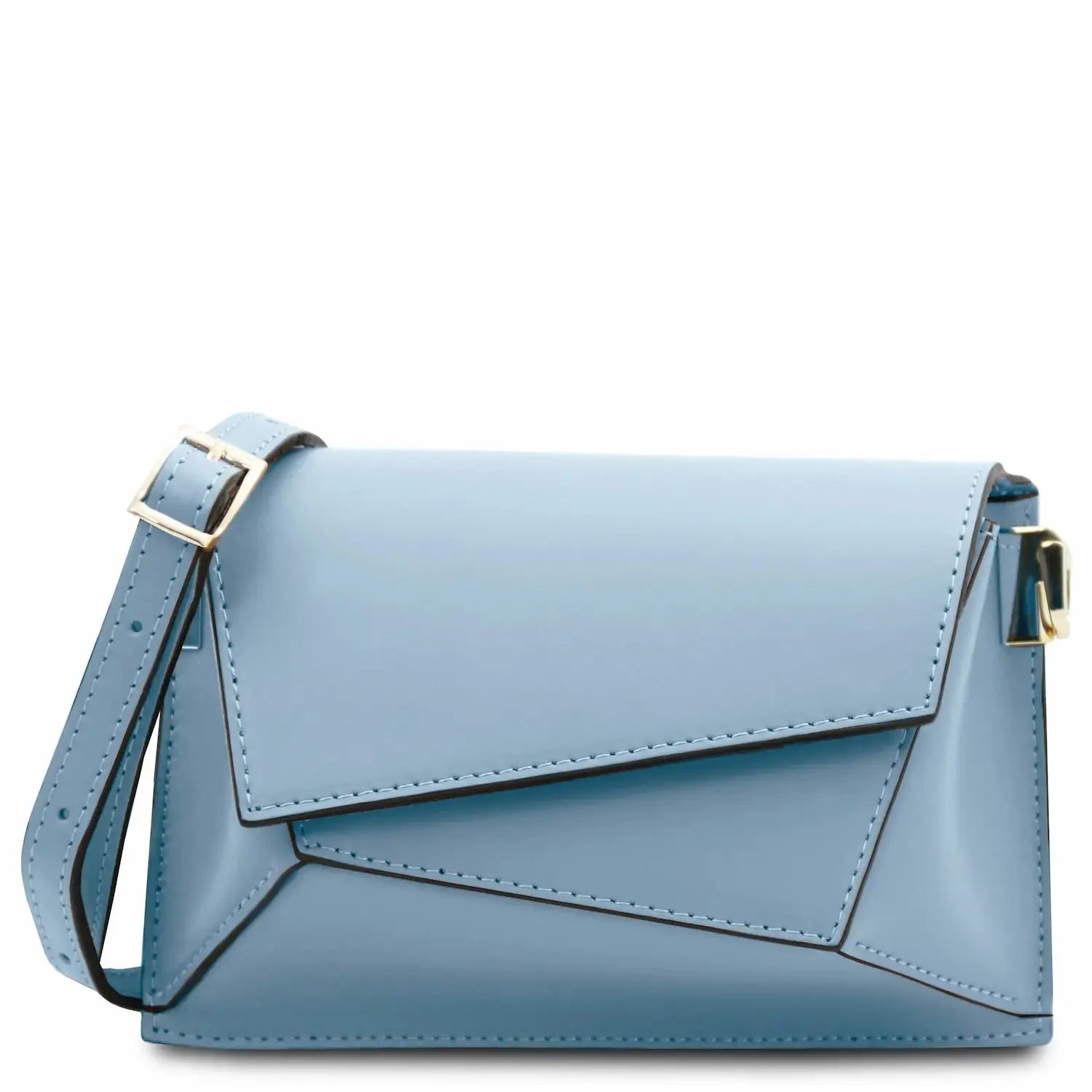 Sac bandoulière en cuir bleu clair - TLBAG TL142253 Tuscany Leather