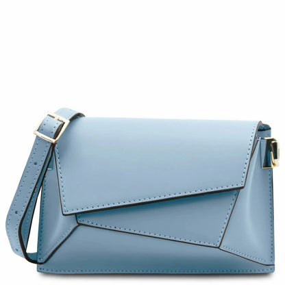 Sac bandoulière en cuir bleu clair - TLBAG TL142253 Tuscany Leather