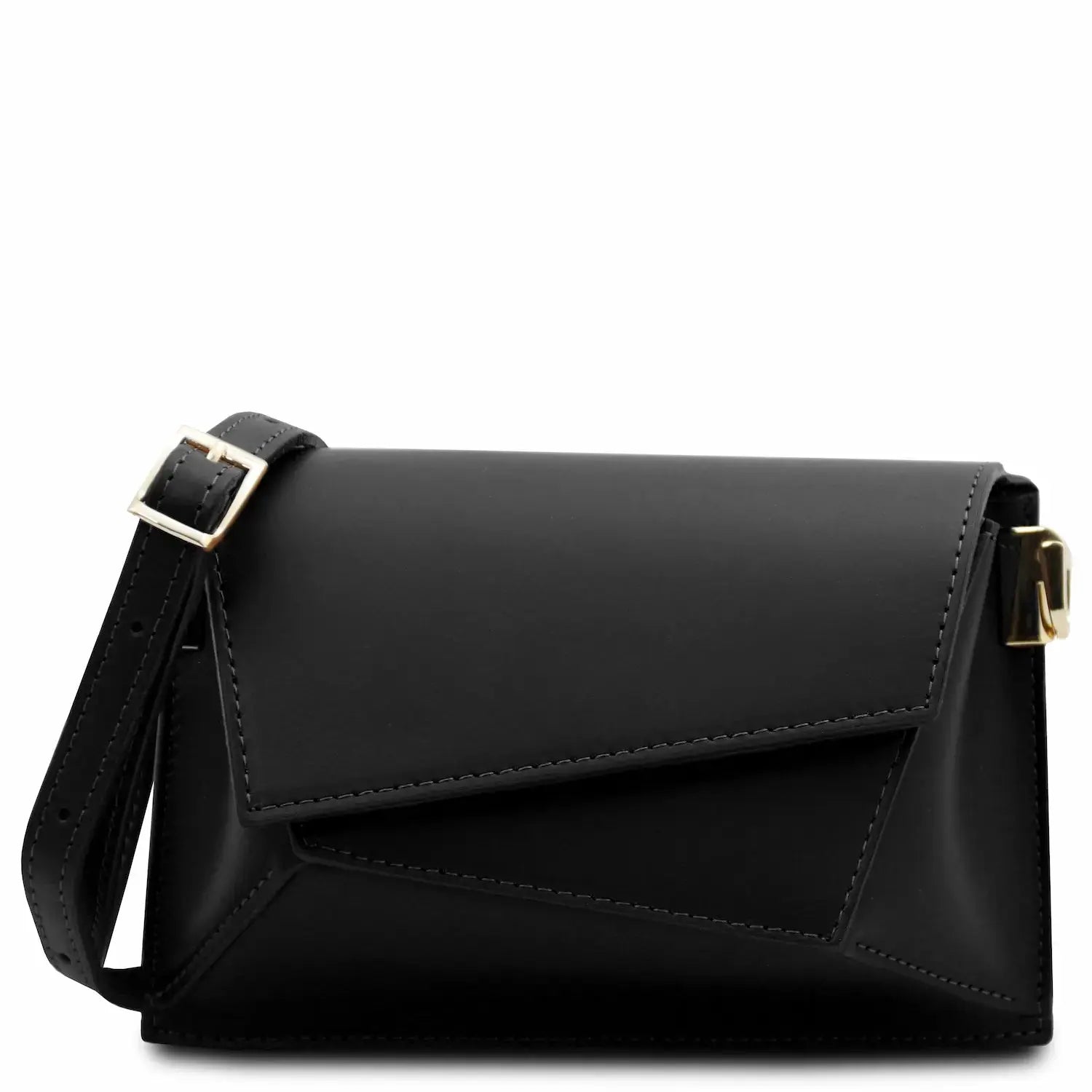 Sac bandoulière en cuir noir - TLBAG TL142253 Tuscany Leather