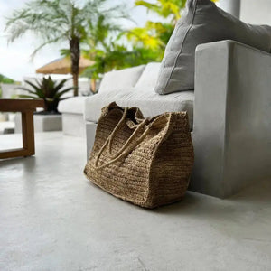 Sac cabas Raphia naturel - Shopper Ti Amo Bazar Bizar