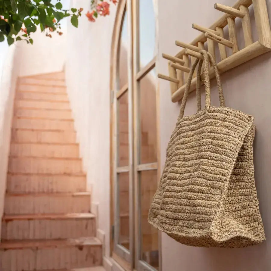 Sac cabas Raphia naturel - Shopper Ti Amo Bazar Bizar