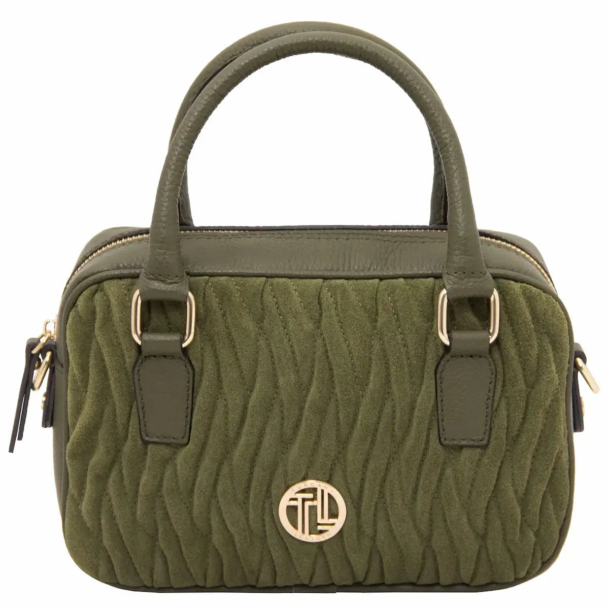Sac cabas en cuir Chantilly TL142480 Vert forêt Tuscany Leather
