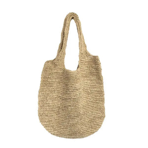 Sac cabas week-end en raphia naturel - Shopper Ti Quiero Bazar Bizar