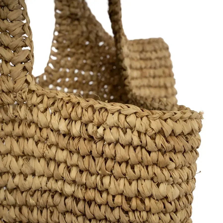 Sac cabas week-end en raphia naturel - Shopper Ti Quiero Bazar Bizar