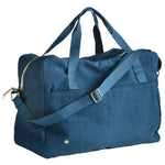 Sac de Voyage Iona - Bleu Orage - Coton bio et style durable La Cerise sur le Gâteau