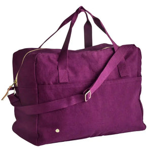 Sac de Voyage Iona - Purple Rain - Elégance en coton bio La Cerise sur le Gâteau
