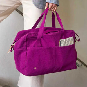 Sac de Voyage Iona - Purple Rain - Elégance en coton bio La Cerise sur le Gâteau