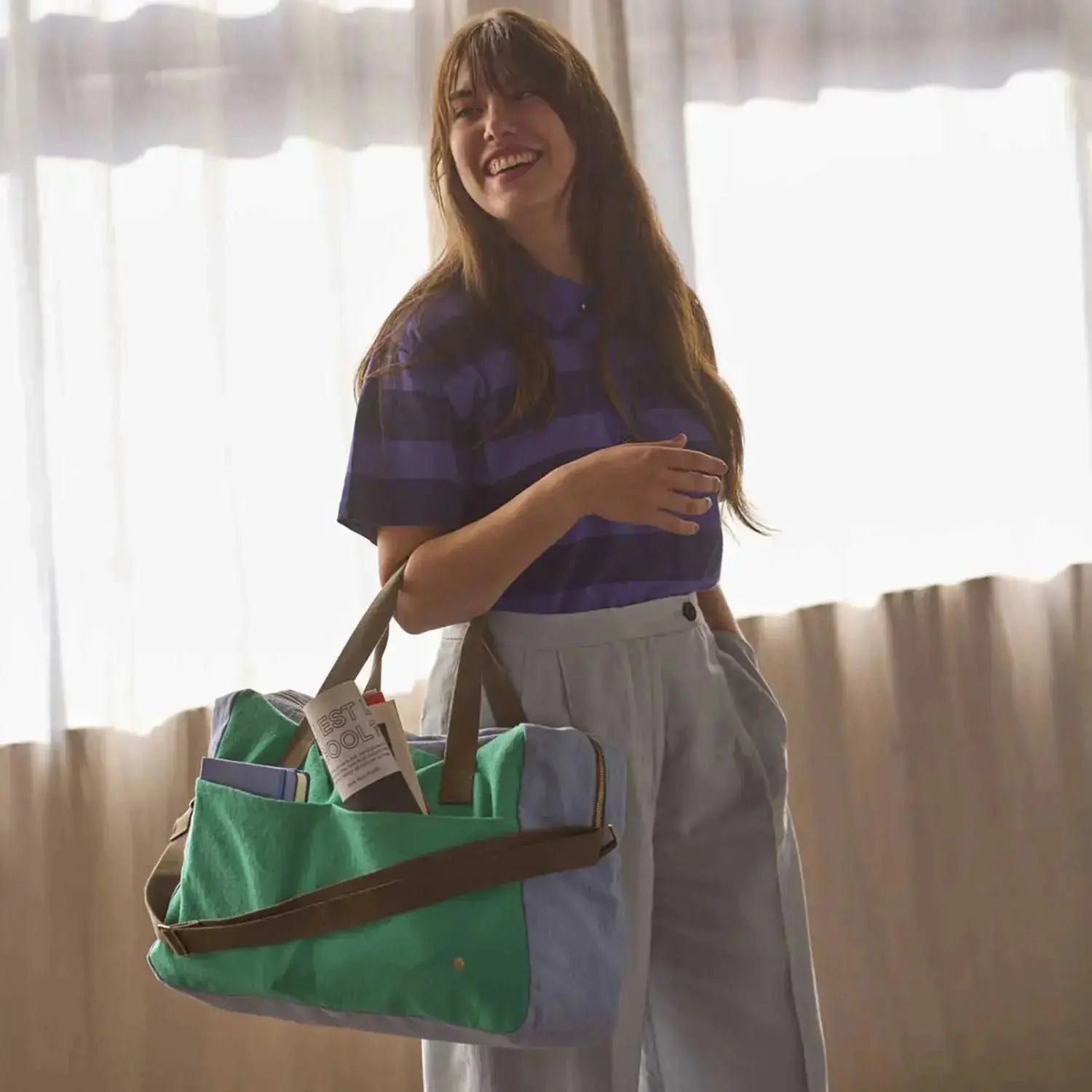 Sac de Voyage en Coton Bio - Tricolo Detox Bluetiful La Cerise sur le Gâteau