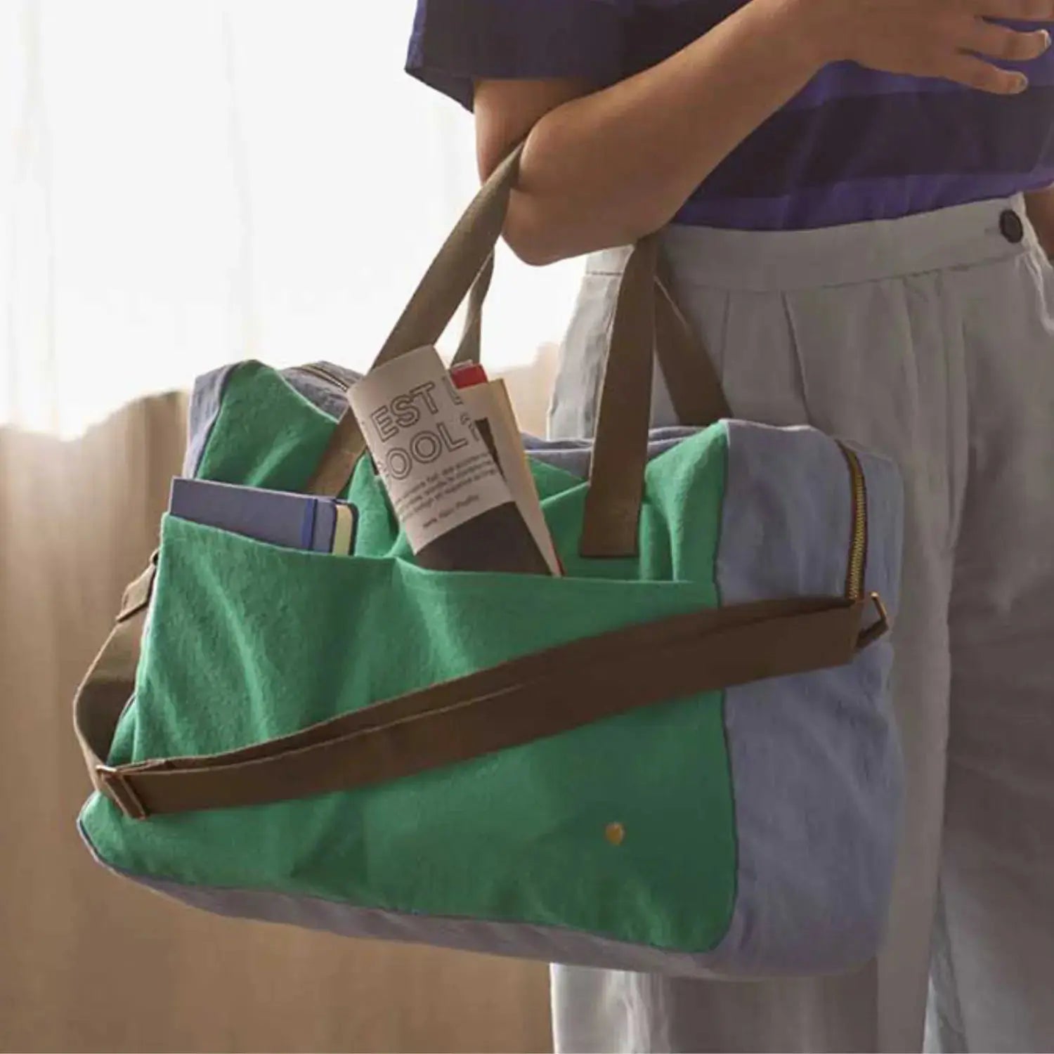 Sac de Voyage en Coton Bio - Tricolo Detox Bluetiful La Cerise sur le Gâteau