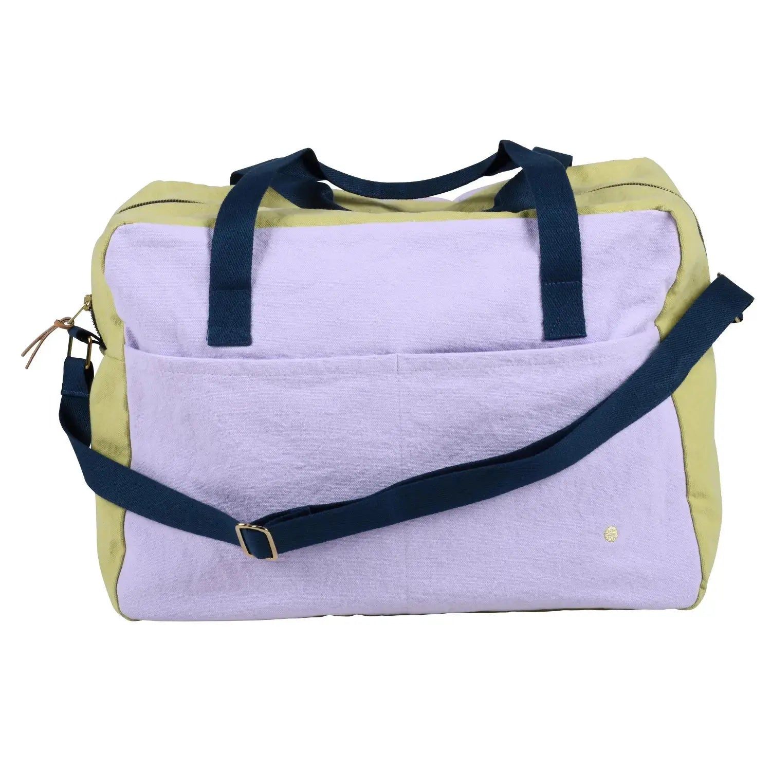 Sac de Voyage en Coton Bio - Tricolo Lilas Ananas La Cerise sur le Gâteau