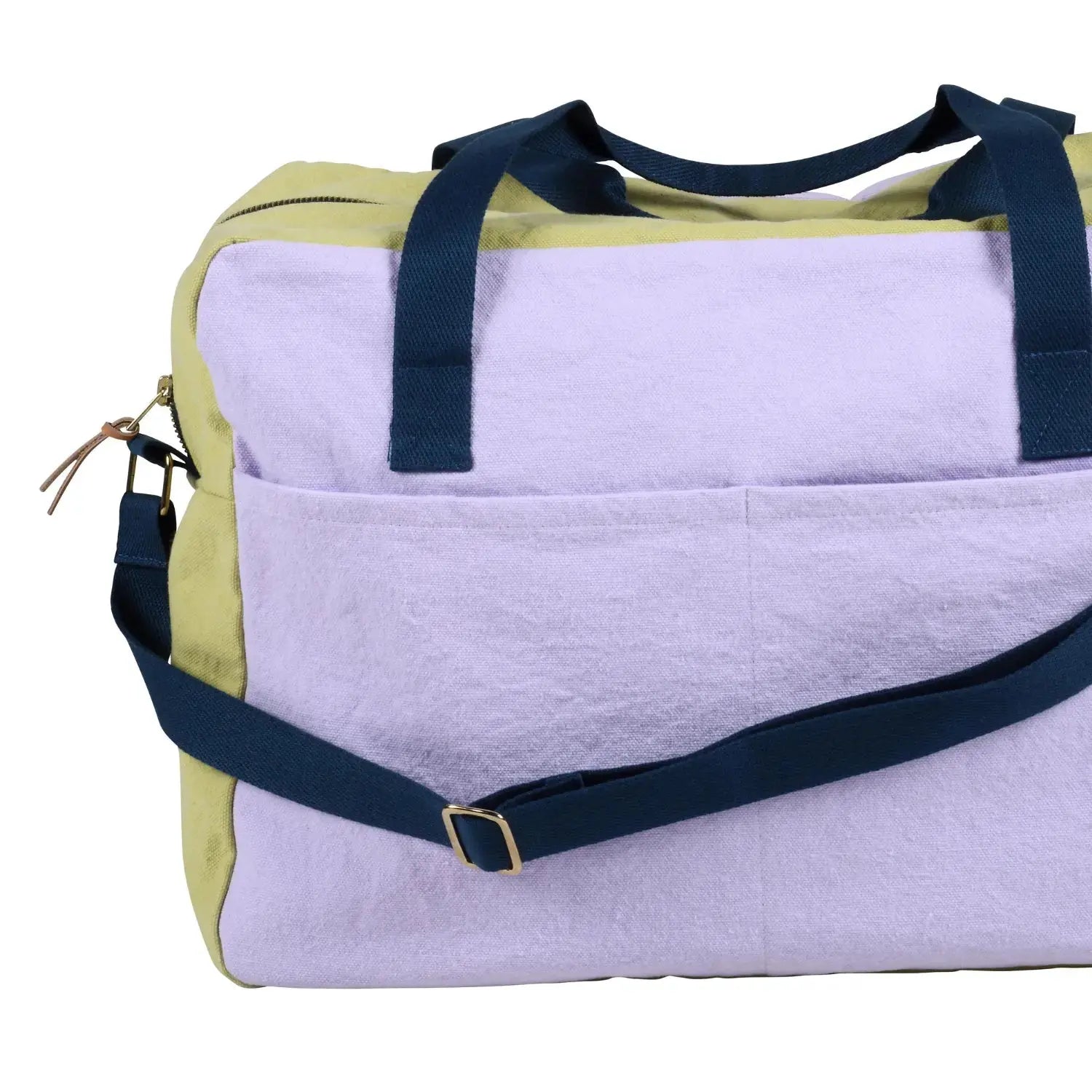 Sac de Voyage en Coton Bio - Tricolo Lilas Ananas La Cerise sur le Gâteau