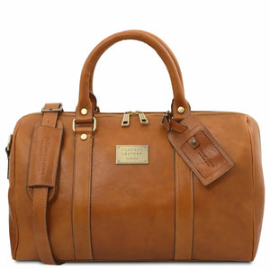 Sac de Voyage en Cuir Petit Modèle - TL Voyager TL141250 - naturel - avec poche à l'arrière- Tuscany Leather