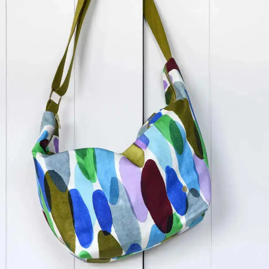 Sac demi-lune Joy Multicolore Coton Bio - La Cerise sur le Gâteau