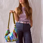Sac demi-lune Joy Multicolore Coton Bio - 53x28x12 cm La Cerise sur le Gâteau