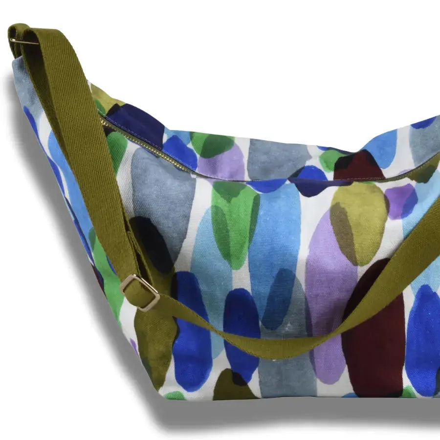 Sac demi-lune Joy Multicolore Coton Bio - La Cerise sur le Gâteau