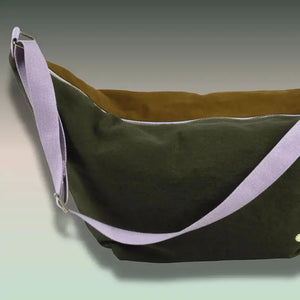 Sac demi-lune Tricolo Kate Nuts Coton Bio - 53x28x12 cm La Cerise sur le Gâteau