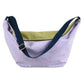 Sac demi-lune Tricolo Lilas Ananas Coton Bio - 53x28x12 cm La Cerise sur le Gâteau
