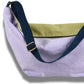 Sac demi-lune Tricolo Lilas Ananas Coton Bio - 53x28x12 cm La Cerise sur le Gâteau